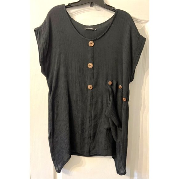 Papa Tops - Papa Size M Black Tunic